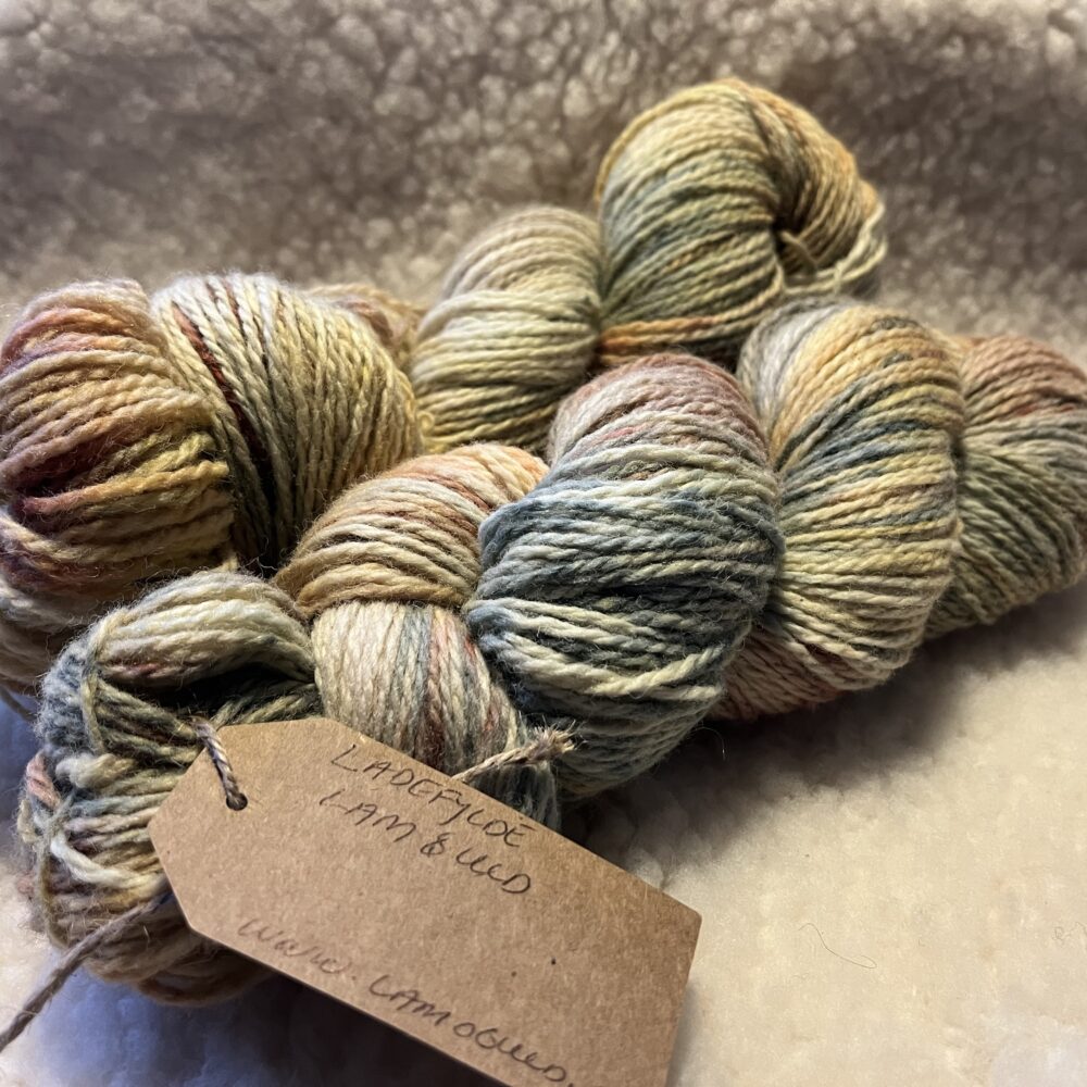 Plantefarvet speckles garn multi