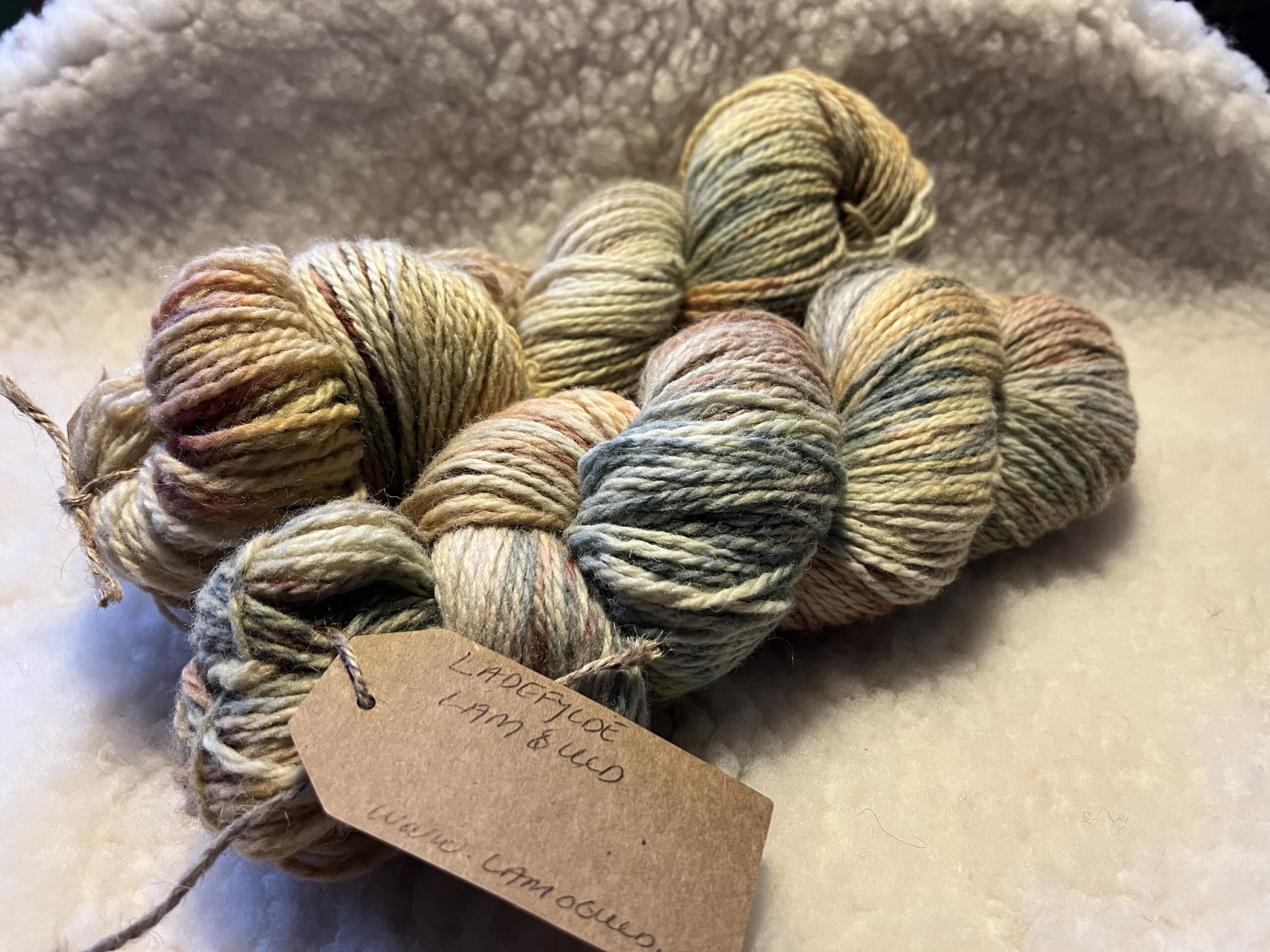 Plantefarvet speckles garn multi